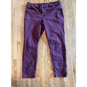 Maurices Maroon Straight Leg Pants